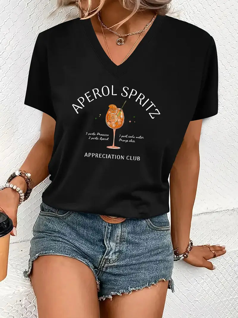 Aperol Spritz V-neck T-Shirt 🍹