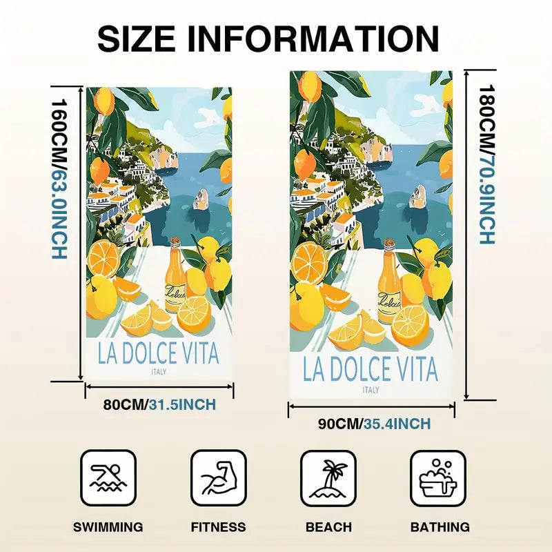 La Dolce Vita Beach Towel 🍋
