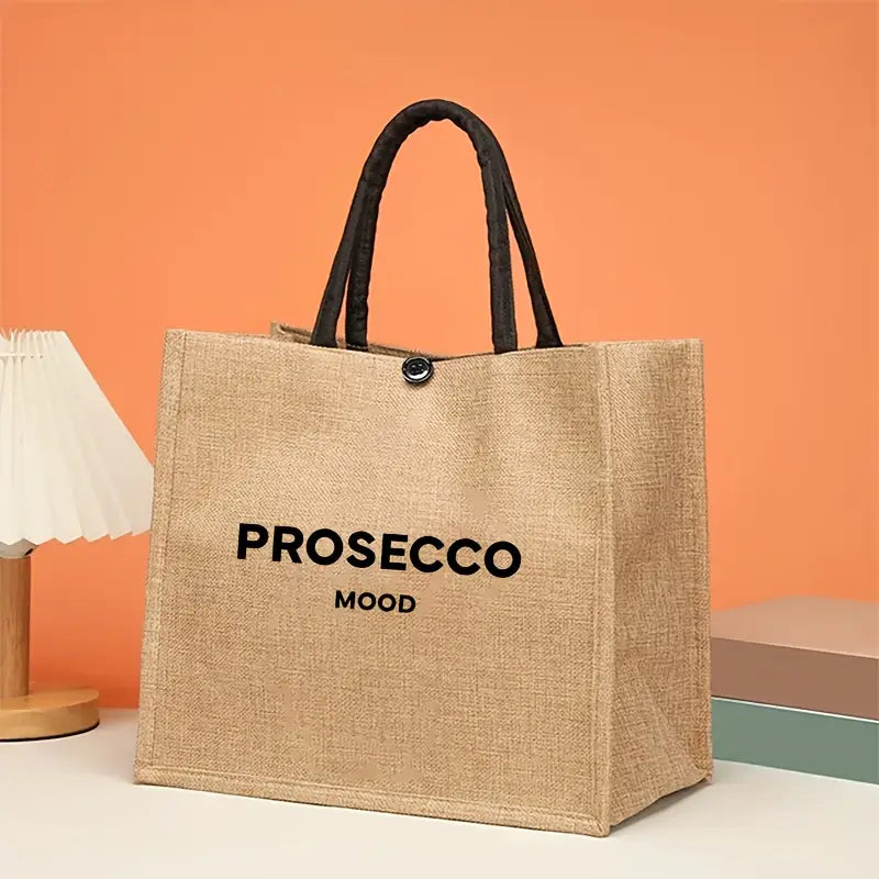 Prosecco Mood Fabric Tote Bag 🥂