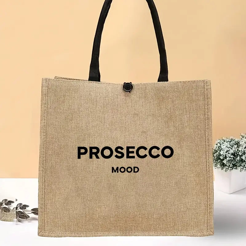 Prosecco Mood Fabric Tote Bag 🥂