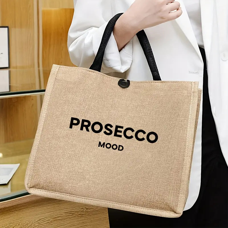 Prosecco Mood Fabric Tote Bag 🥂